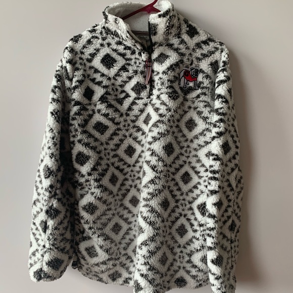 Pressbox Jackets & Blazers - University of Georgia UGA Bulldogs Sherpa Woman’s - XL